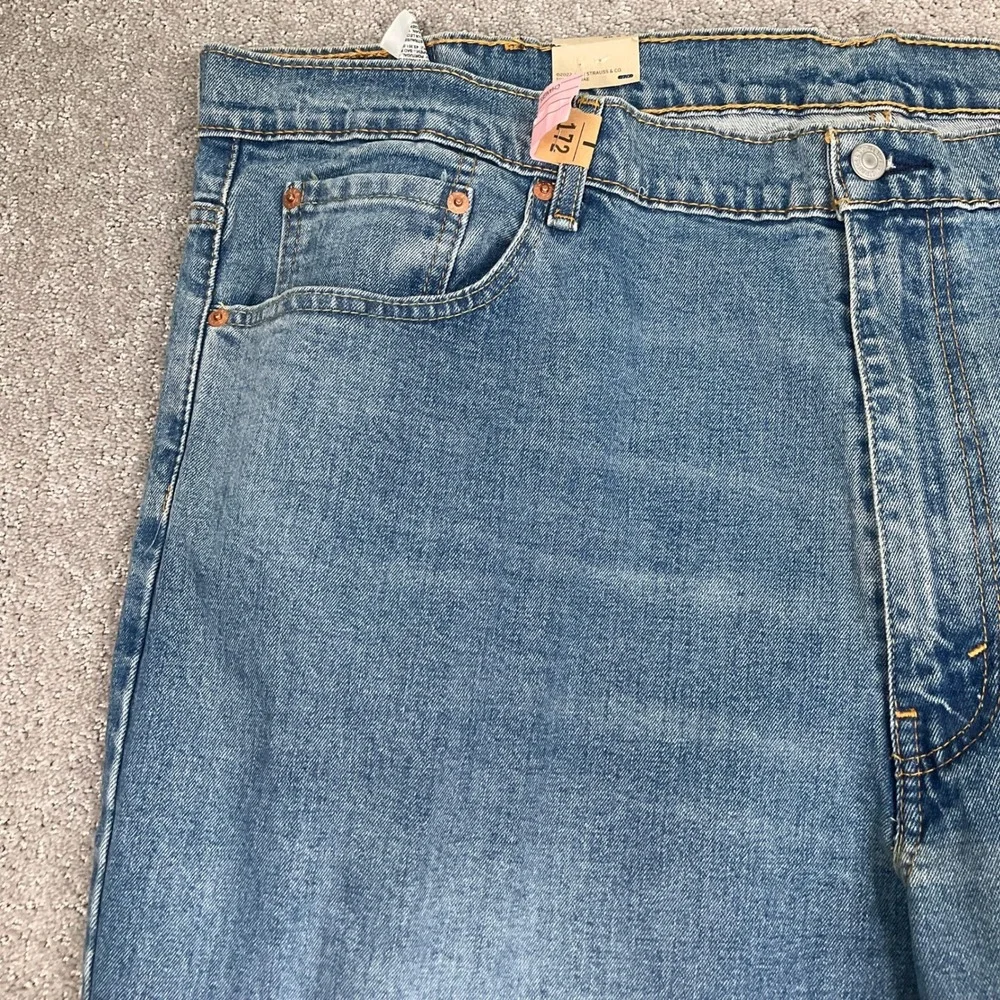 Levis 550 Jeans Mens 48W 27L Blue Relaxed Fit Stretch Denim‎ Striaght Leg High